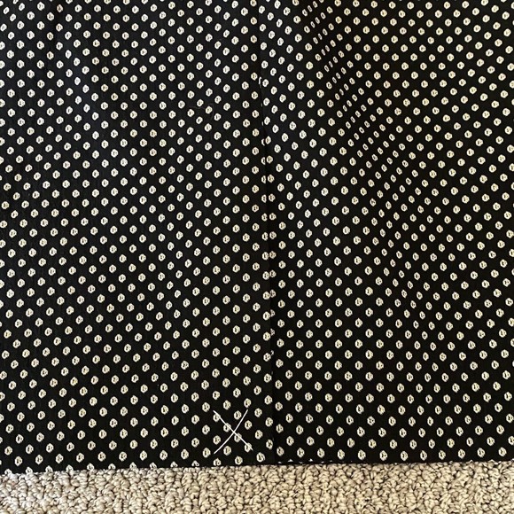 J. Crew Womens 2 Dress Black White with Gold Filigree Sparkle Size 2 Midi - Picture 4 of 13